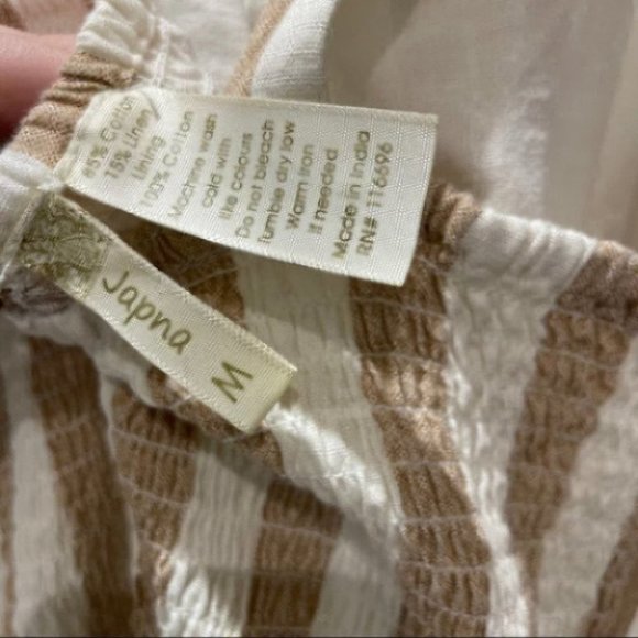 Japna Wide Stripe Jumpsuit in Taupe - Picture 6 of 7